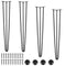 Set of 4 Hairpin Table Legs 28in Heavy Duty Steel Desk Legs 408kg Capacity