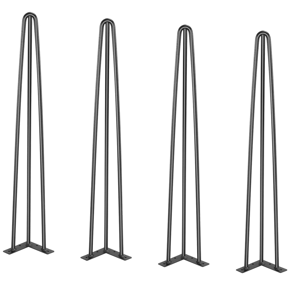 Set of 4 Hairpin Table Legs 28in Heavy Duty Steel Desk Legs 408kg Capacity