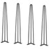 Set of 4 Hairpin Table Legs 28in Heavy Duty Steel Desk Legs 408kg Capacity