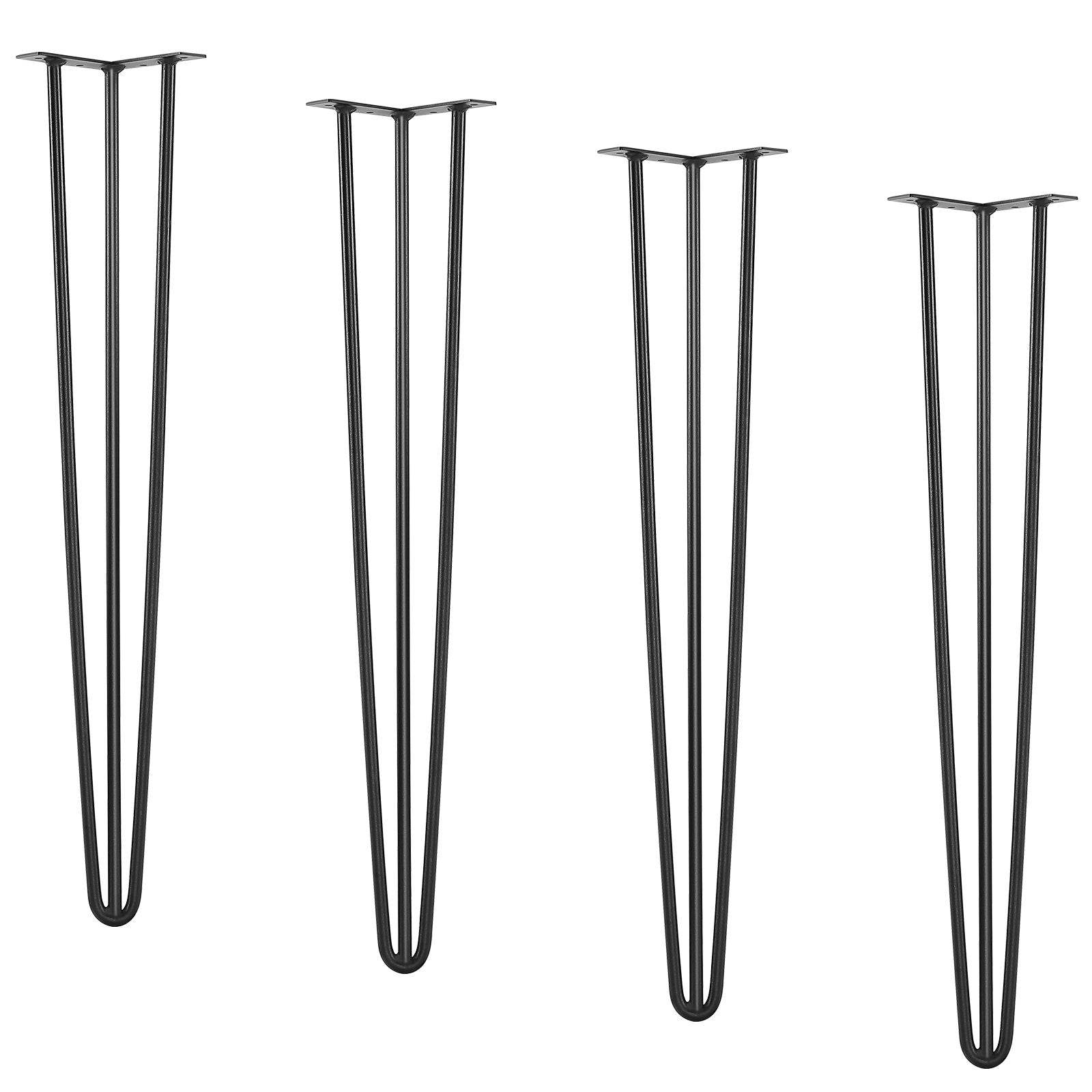 Set of 4 Hairpin Table Legs 28in Heavy Duty Steel Desk Legs 408kg Capacity