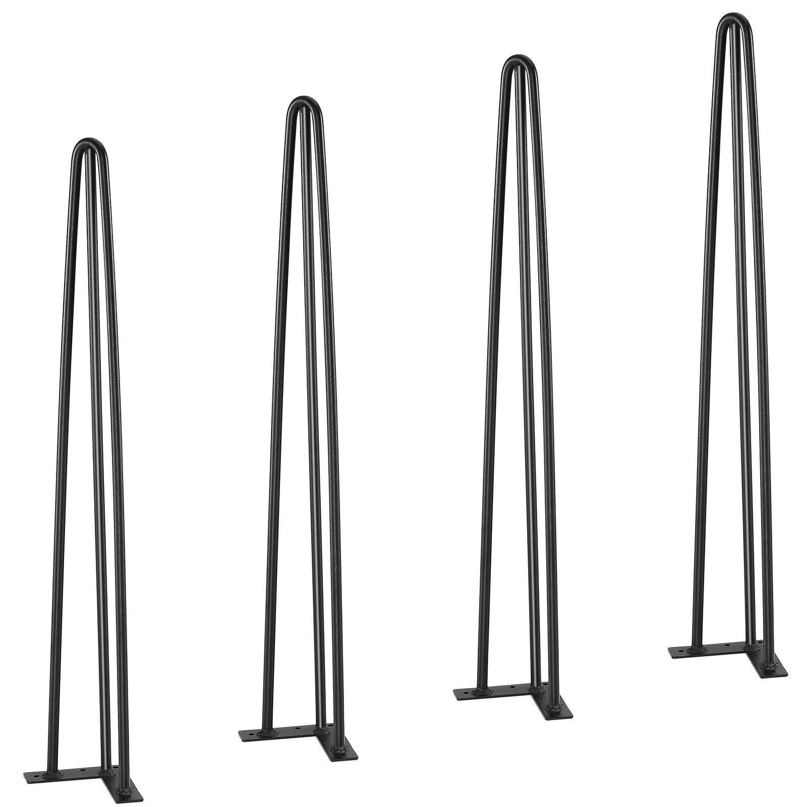 Set of 4 Hairpin Table Legs 28in Heavy Duty Steel Desk Legs 408kg Capacity