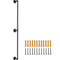 1.8m Pipe Stair Handrail Carbon Steel 200kg Wall Mounted Matte Black