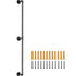 1.8m Pipe Stair Handrail Carbon Steel 200kg Wall Mounted Matte Black