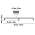 1.8m Pipe Stair Handrail Carbon Steel 200kg Wall Mounted Matte Black