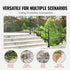 Iron Handrail Stair Railing Hand Rail Kit 1-4 Steps Outdoor Black w/ Bars