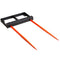 VEVOR 49" Hay Spear, Bale Spears 1360kg Loading Capacity, Skid Steer Loader Tractor Bucket Attachment with 2pcs 17.5" Stabilizer Spears and 60" Chain, Quick Attach Spike Forks
