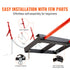 VEVOR 49" Hay Spear, Bale Spears 1360kg Loading Capacity, Skid Steer Loader Tractor Bucket Attachment with 2pcs 17.5" Stabilizer Spears and 60" Chain, Quick Attach Spike Forks