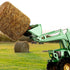 VEVOR 49" Hay Spear, Bale Spears 1360kg Loading Capacity, Skid Steer Loader Tractor Bucket Attachment with 2pcs 17.5" Stabilizer Spears and 60" Chain, Quick Attach Spike Forks