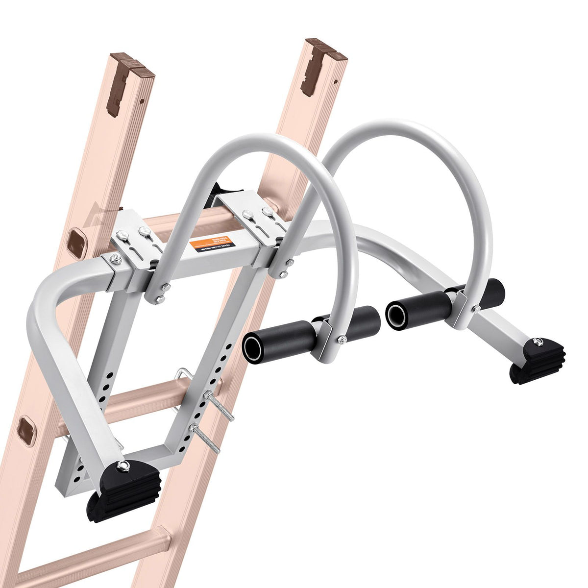 2-in-1 Ladder Stabilizer Roof Hook Steel Wall Standoff 330lb Capacity