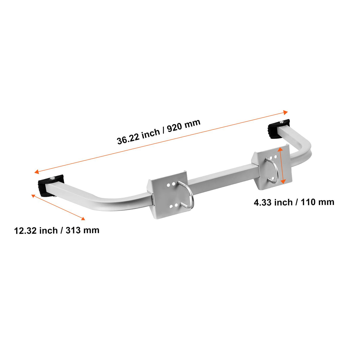 Heavy-Duty Steel Extension Ladder Standoff Stabilizer with Wing Span Kit