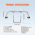 Ladder Stabilizer with Wing Span Heavy Duty Steel Roof Hook Stabilizer