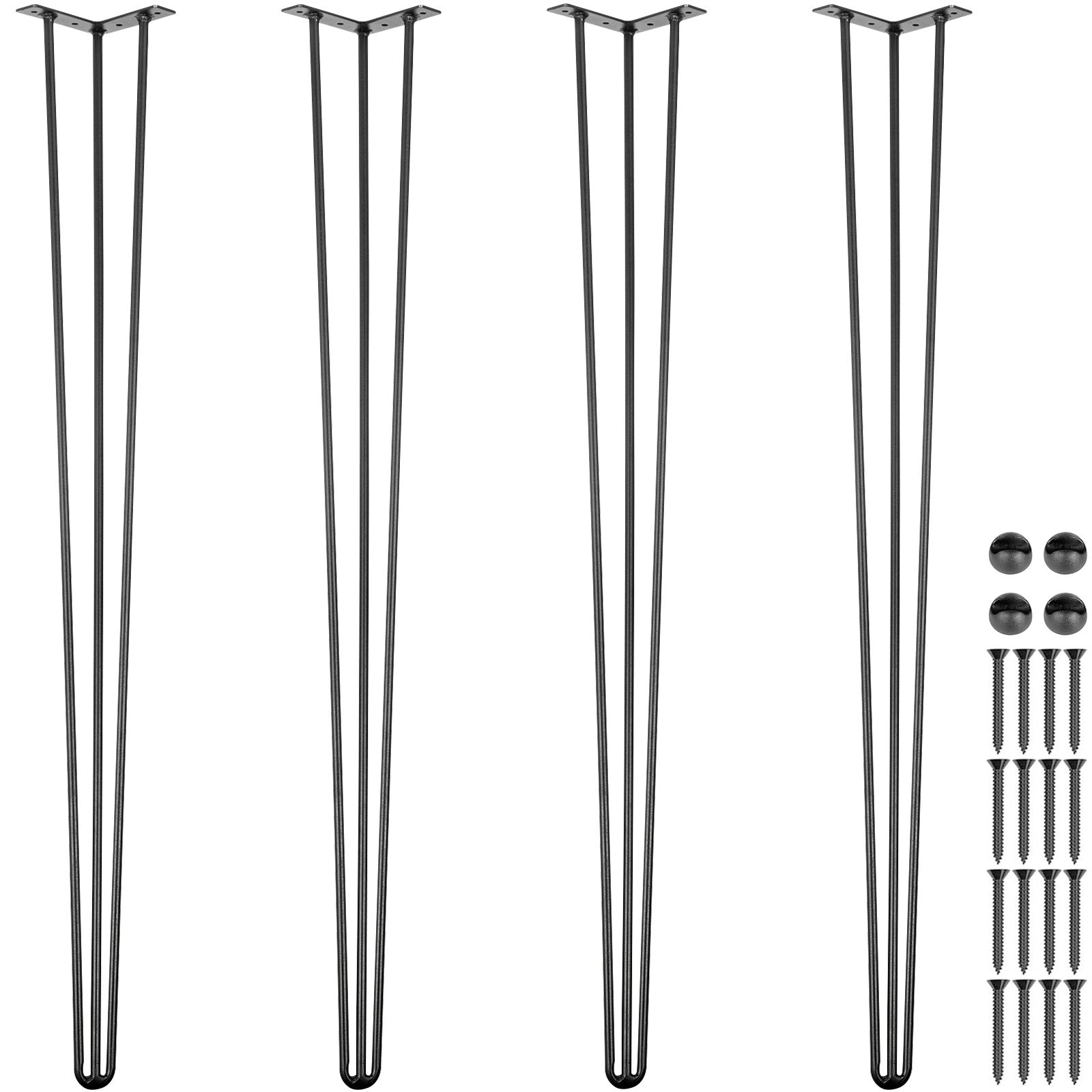 Hairpin Table Legs 36 inch, Set of 4 DIY Desk Table Legs 3 Rods Heavy Duty