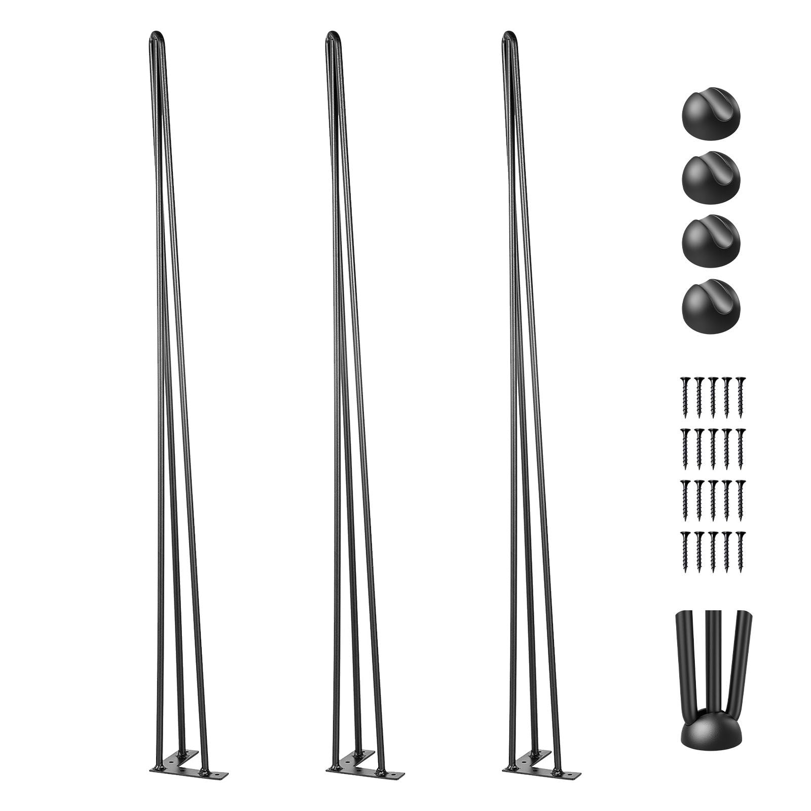 Hairpin Table Legs 40 inch, Set of 4 DIY Desk Table Legs 3 Rods Heavy Duty