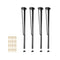 Hairpin Table Legs Metal Coffee Table Legs Desk 28" Height 3-Rod Set of 4