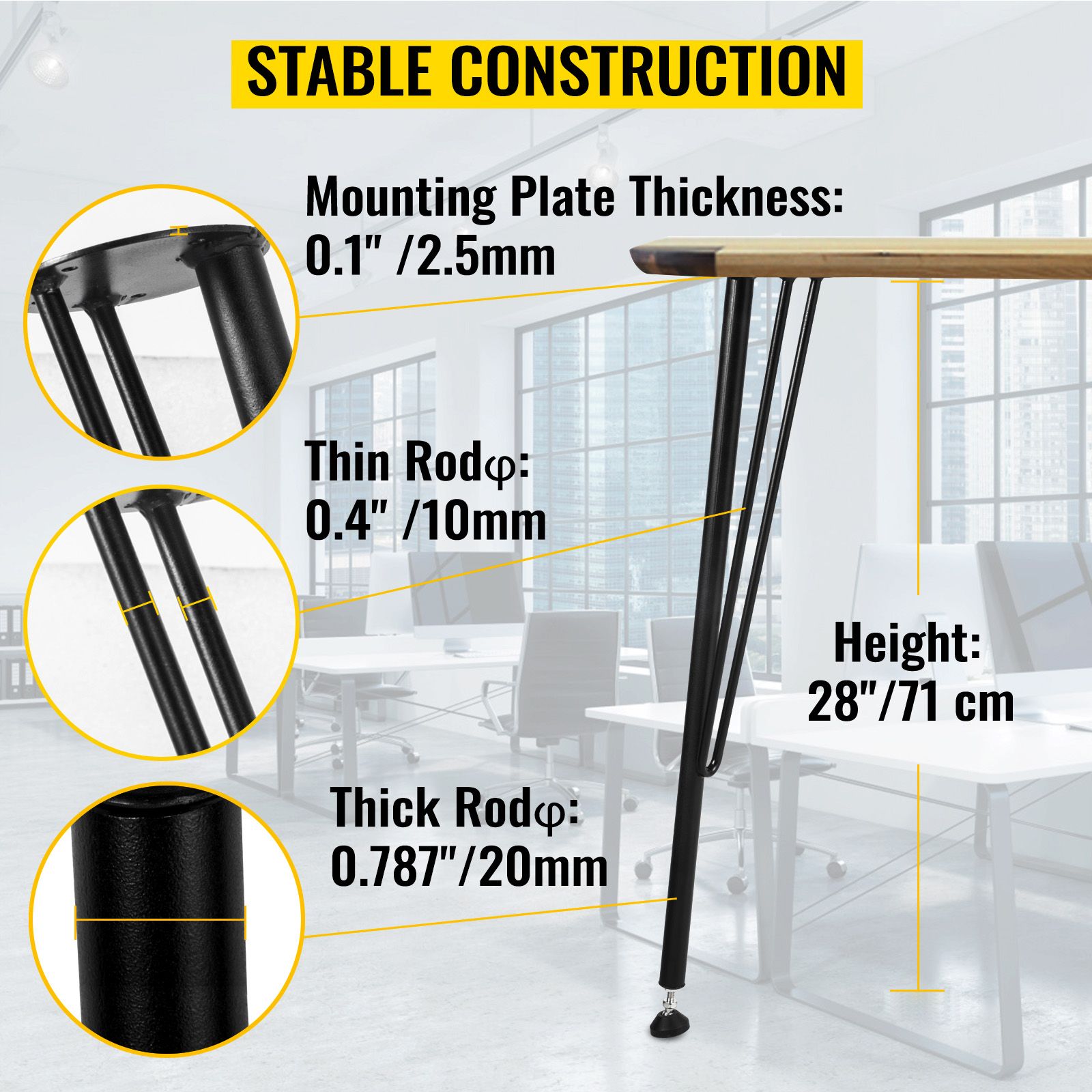 Hairpin Table Legs Metal Coffee Table Legs Desk 28