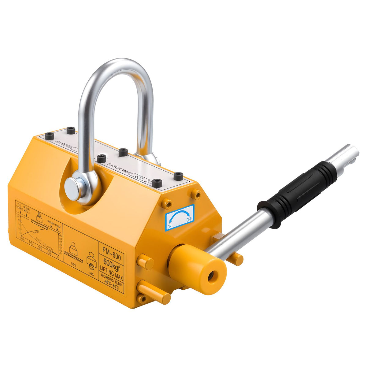 600kg Permanent Magnetic Lifter N42 Neodymium Steel Plate Lifting Magnet