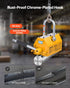 Permanent Magnetic Lifter, 1000 kg Pulling Capacity, Heavy Duty N42 Neodymium Lifting Magnet with Release Handle and Steel Hook, Used in Shop Crane and Hoist, for Lifting Plate Steel, Board