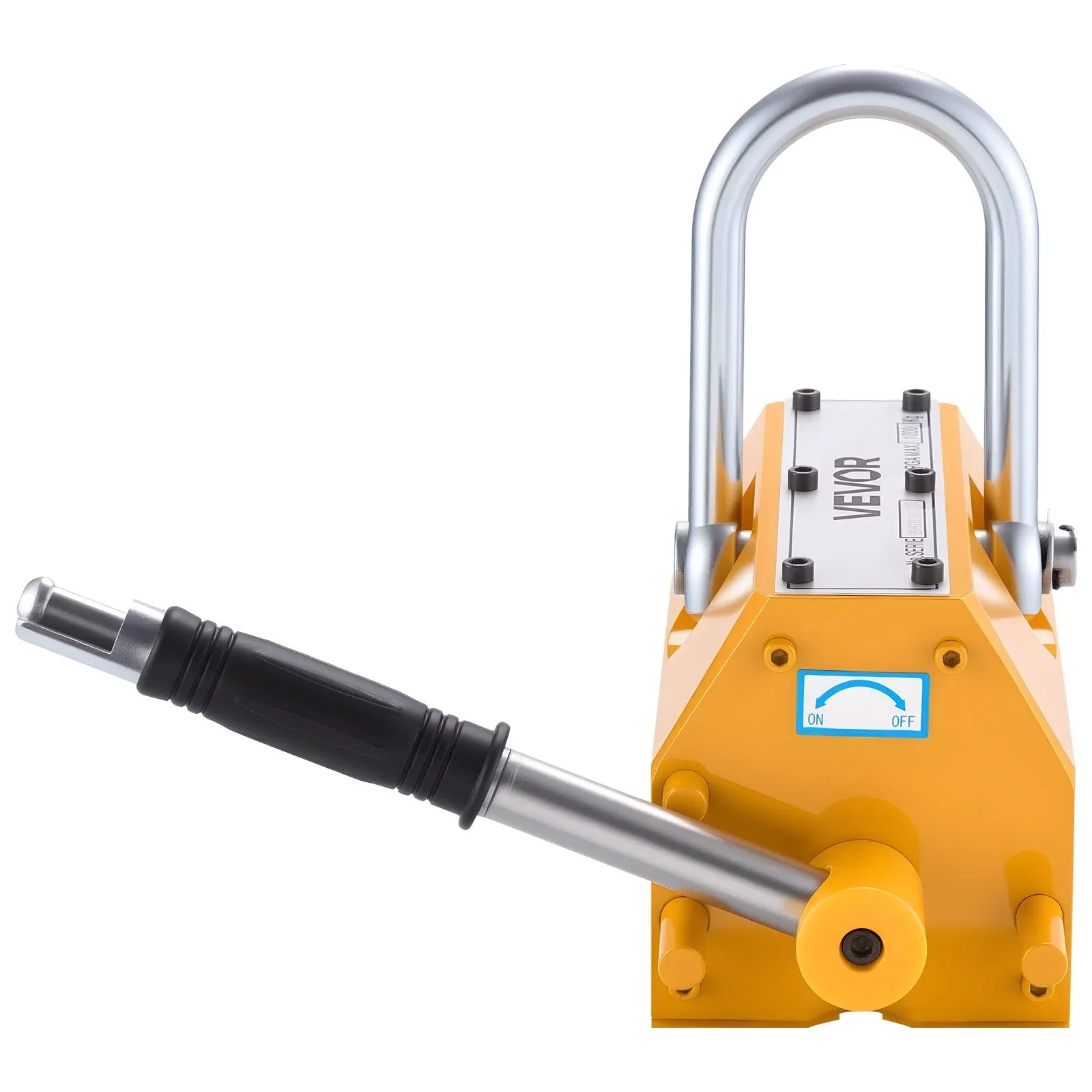 Permanent Magnetic Lifter, 1000 kg Pulling Capacity, Heavy Duty N42 Neodymium Lifting Magnet with Release Handle and Steel Hook, Used in Shop Crane and Hoist, for Lifting Plate Steel, Board