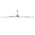 213 cm Ceiling Fan No Light, 6-Speed Remote Control, Aluminum 8-Blade, Reversible DC Motor, Modern Low Profile Flush Mount Fan for Bedroom, Living Room, Patio, Indoor/Outdoor, Brushed Nickel