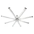 213 cm Ceiling Fan No Light, 6-Speed Remote Control, Aluminum 8-Blade, Reversible DC Motor, Modern Low Profile Flush Mount Fan for Bedroom, Living Room, Patio, Indoor/Outdoor, Brushed Nickel