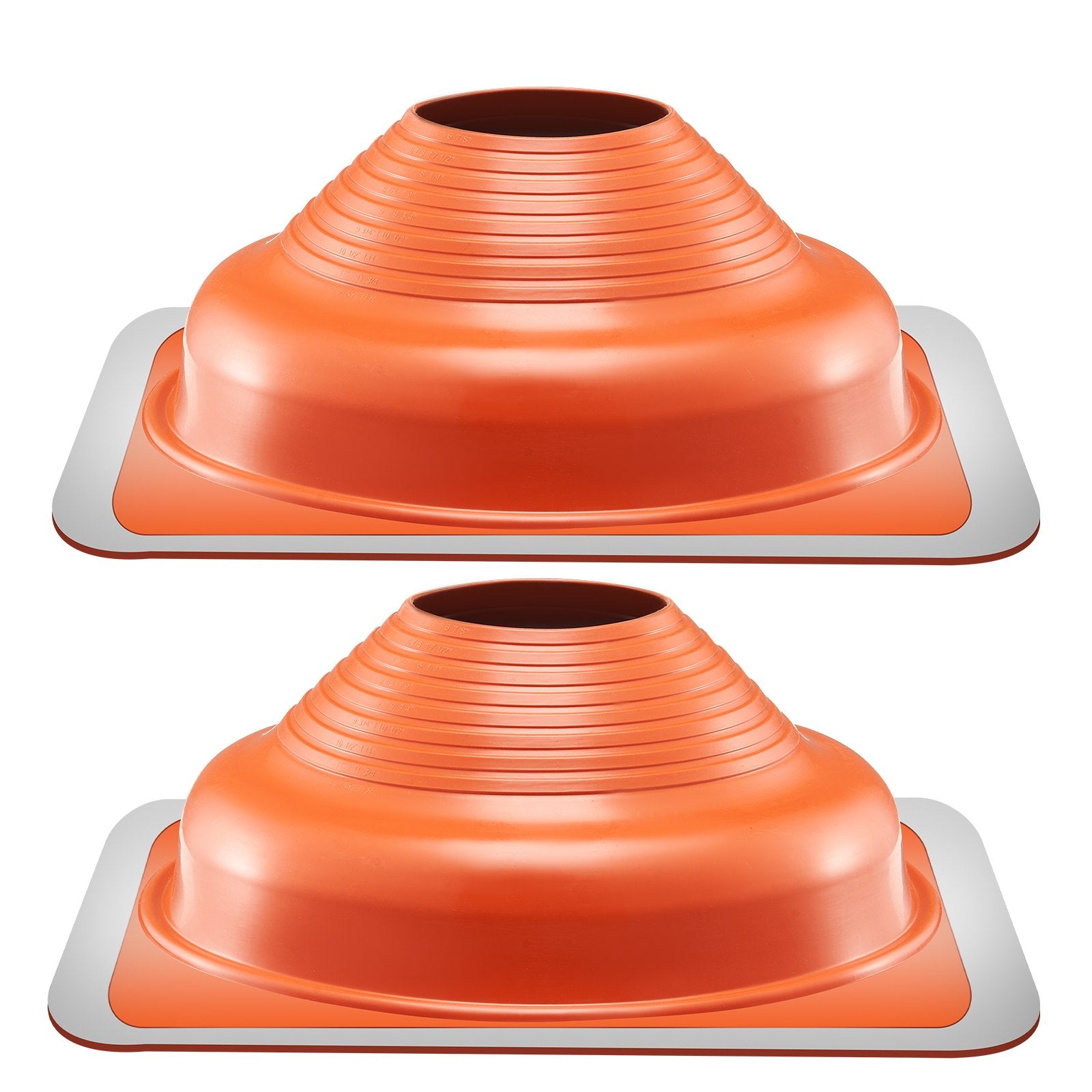 2 Pcs Metal Roof Pipe Flashing Boot Fit 160-300 mm Pipe High Temp Silicone