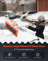 Snow Roof Rake, 1.2m Long Reach Car Roof Snow Scraper, 45cm Foam Blade for No Scratches, Non-Slip Handle, Lightweight Snows Removal Tool for Vehicle Garage Rooftop Leaves Debris Clearing