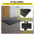 Rubber Threshold Ramp, 7.62 cm Rise Threshold Ramp Doorway, 3 Channels Cord Cover Rubber Solid Threshold Ramp, Rubber Angled Entry Rated 997.9 kg Load Capacity for Wheelchair and Scooter