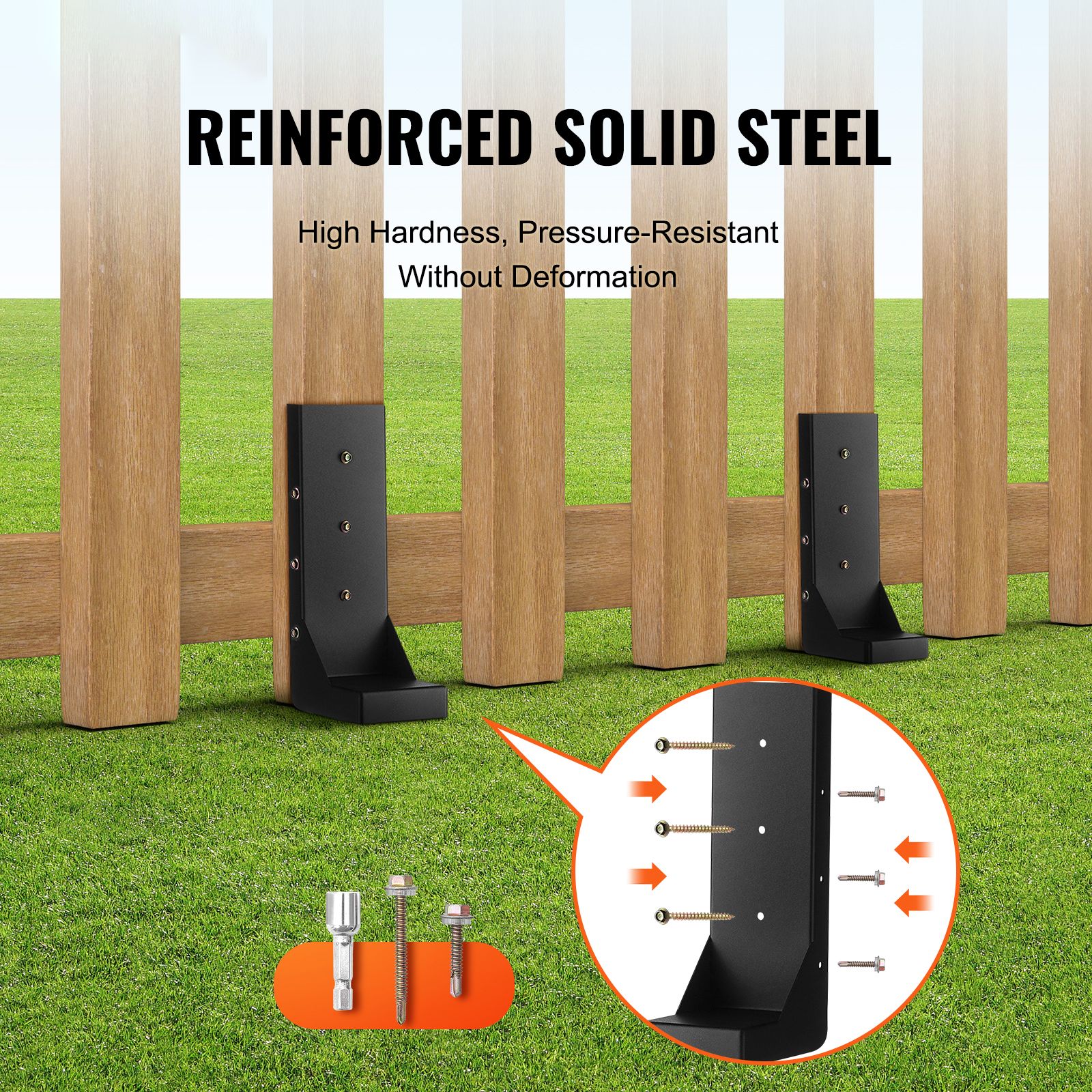 Fence Post Anchor Repair Kit 6 Pack Inner Support Stakes Repair