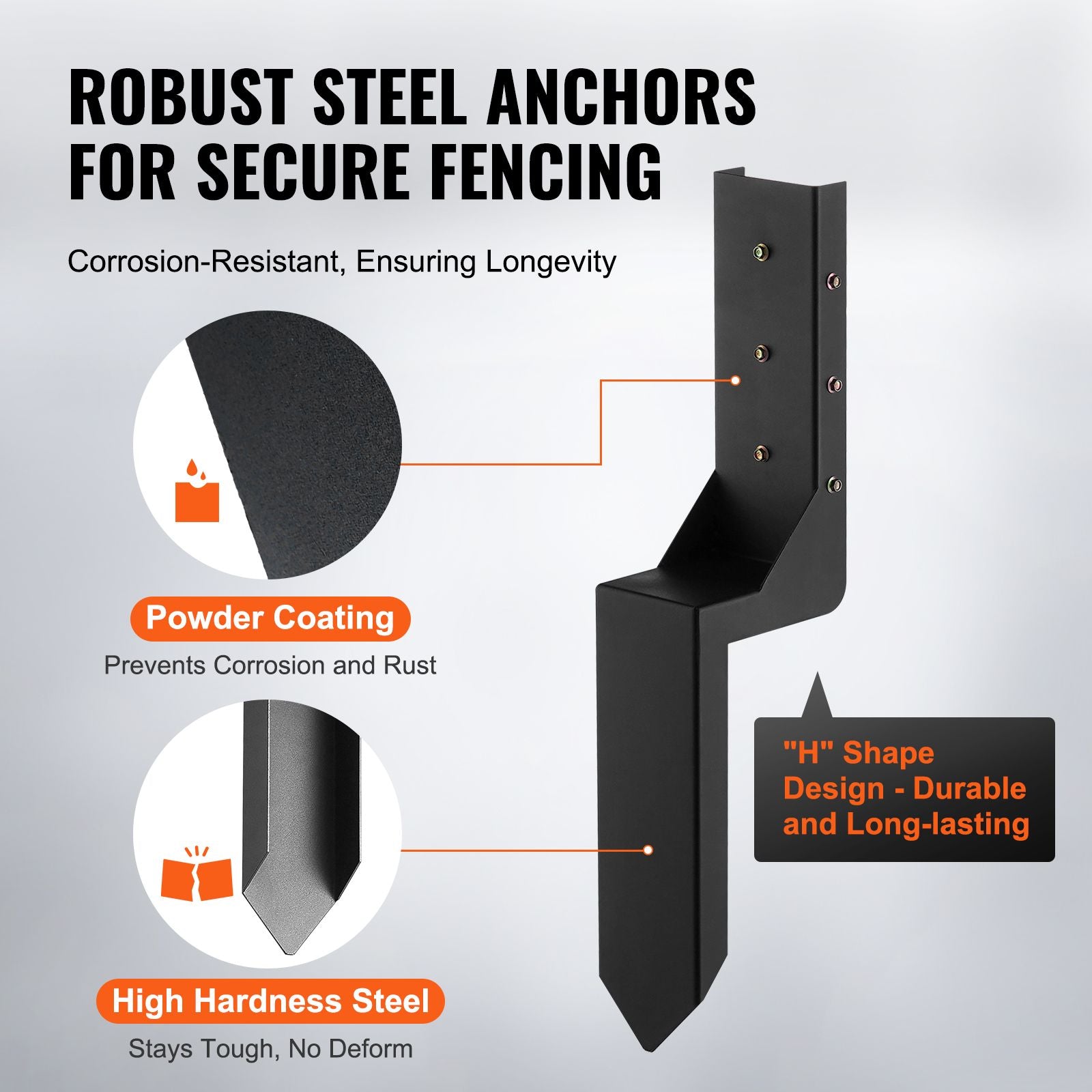 Fence Post Anchor Repair Kit 6 Pack Inner Support Stakes Repair