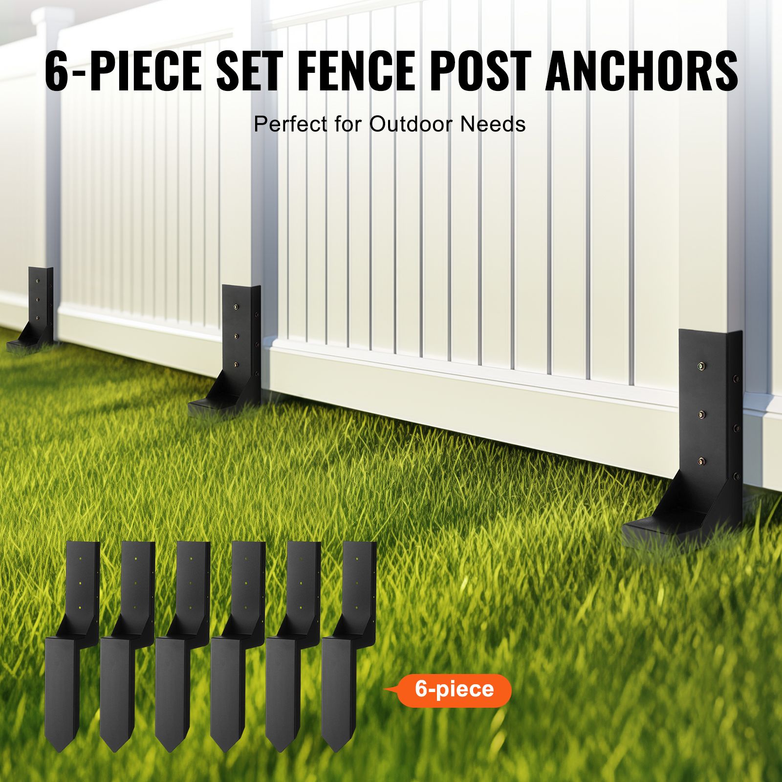 Fence Post Anchor Repair Kit 6 Pack Inner Support Stakes Repair