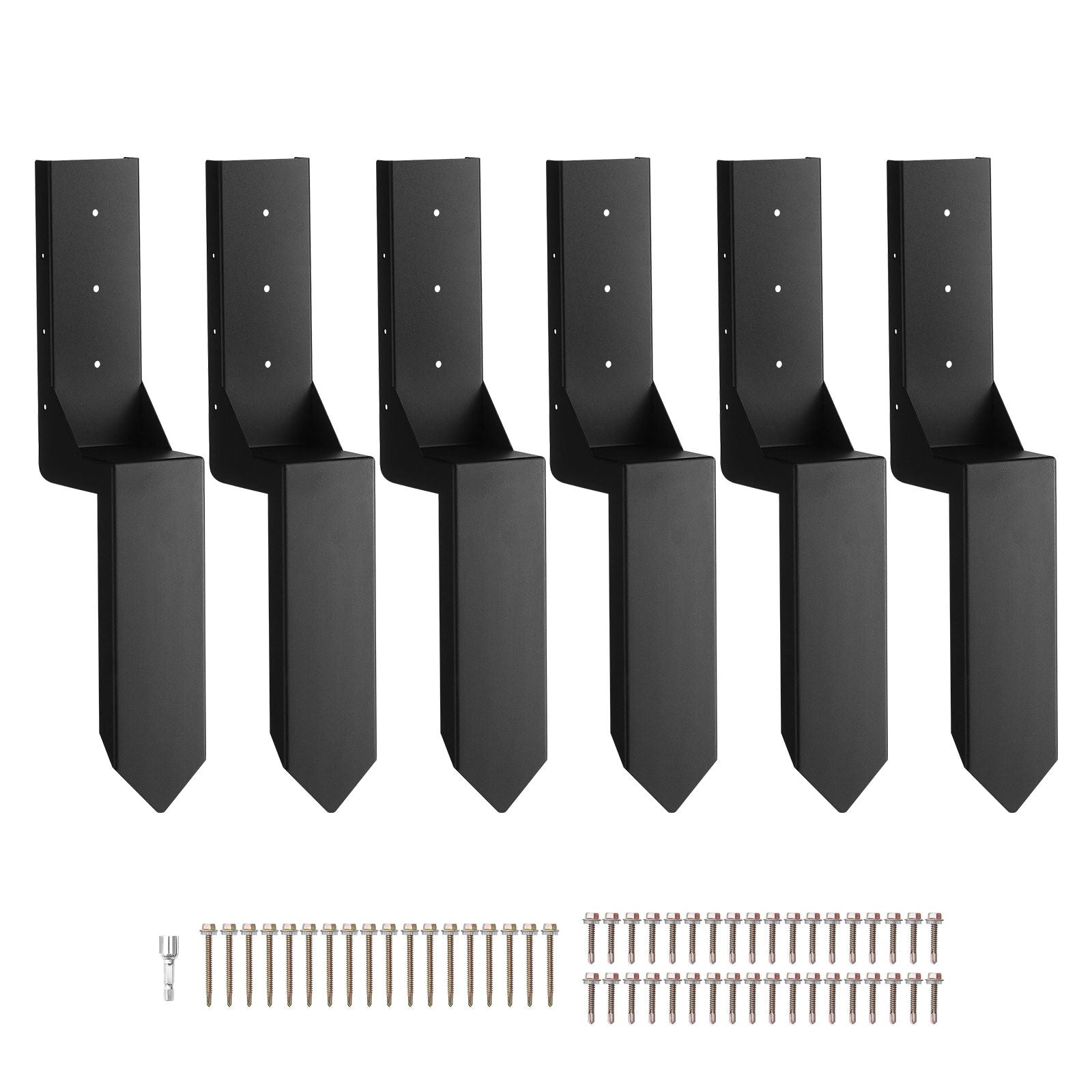 Fence Post Anchor Repair Kit 6 Pack Inner Support Stakes Repair