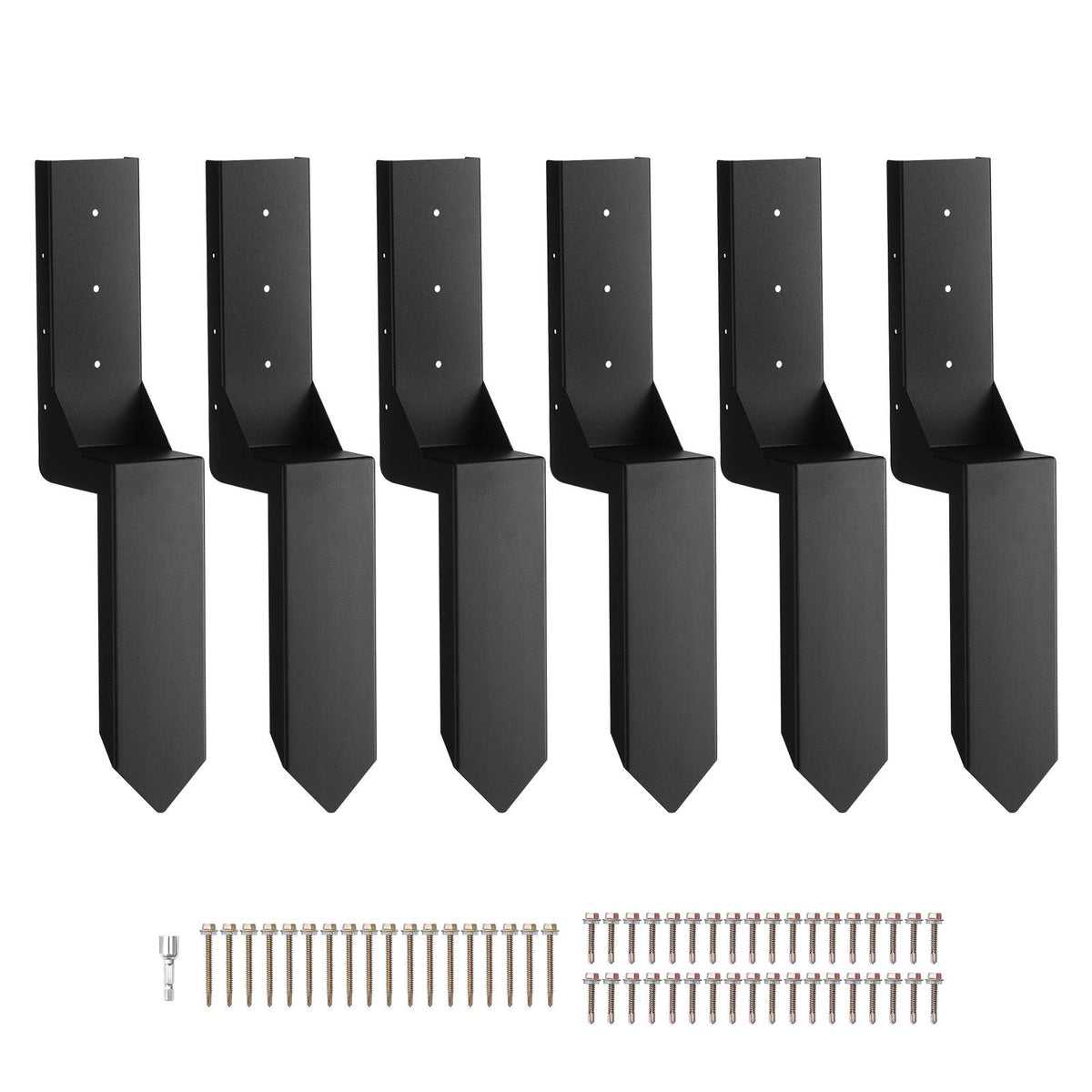Fence Post Anchor Repair Kit 6 Pack Inner Support Stakes Repair
