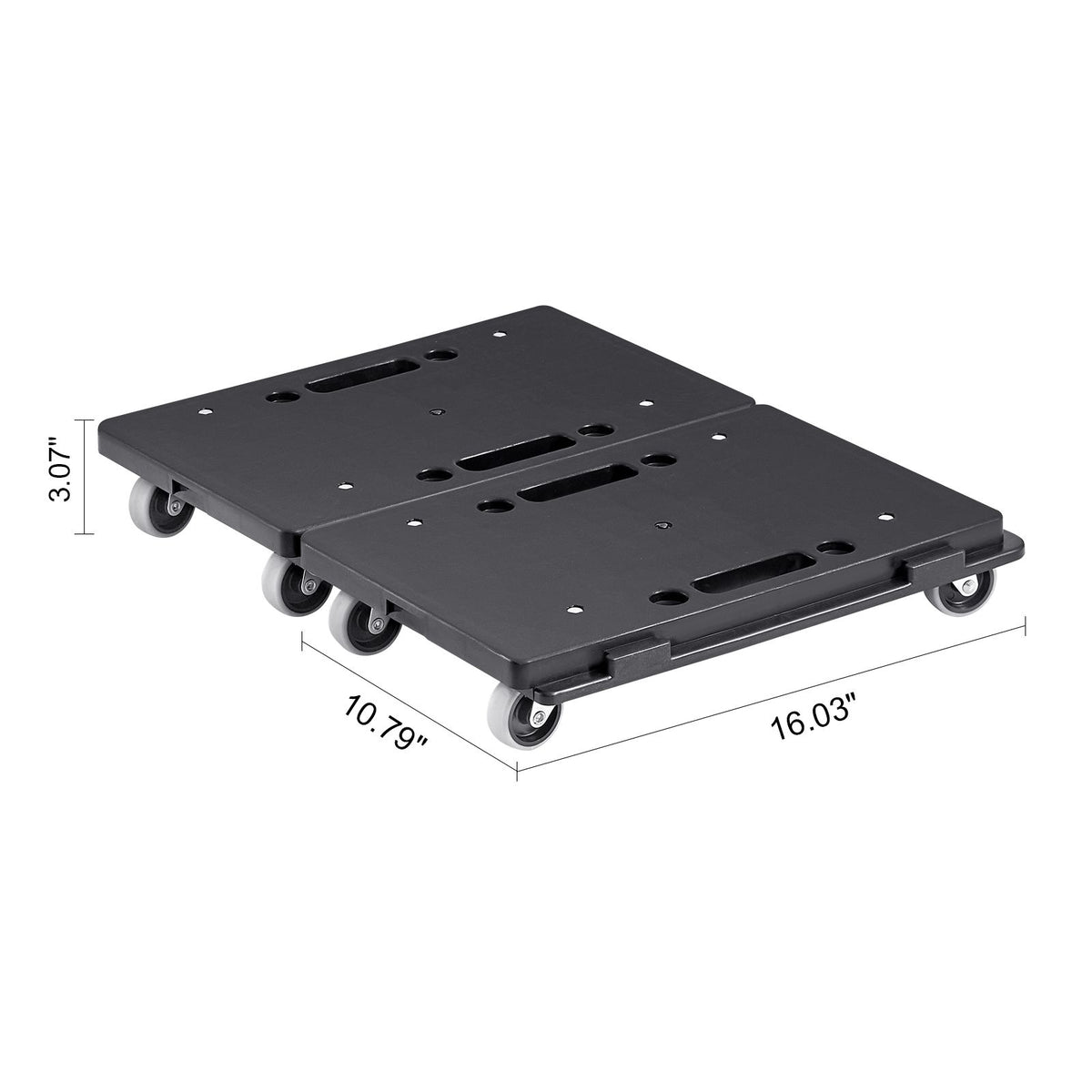 2 Pack Furniture Dolly with Wheels 500lb Heavy Duty Moving Dolly Black