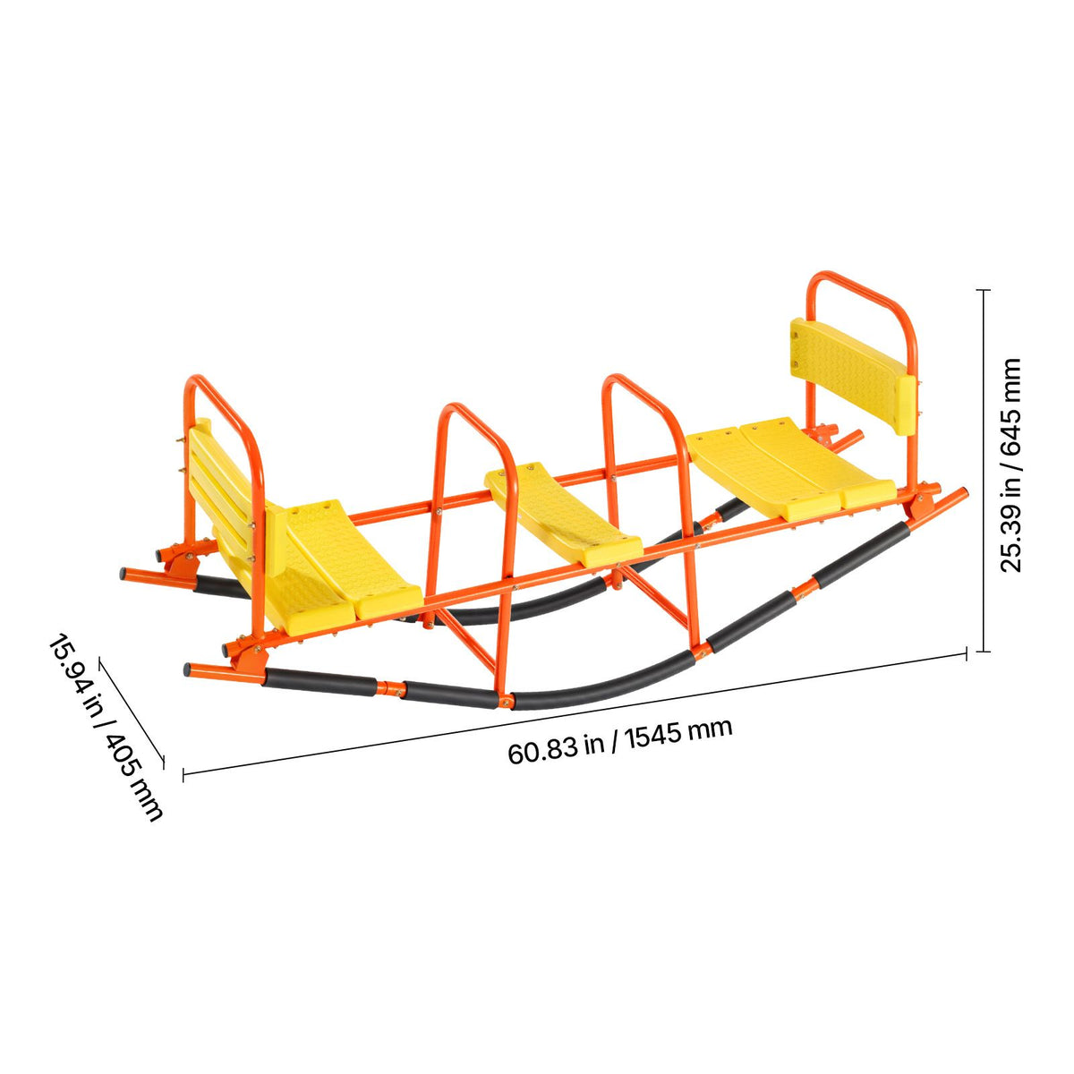 Kids Seesaw 90 kg Capacity Metal Rocking Teeter Totter with Handles