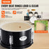 Kids Drum Set, 5-Piece, 406.4 mm Beginner Full Drum Set with Bass Toms Snare Floor Drum Adjustable Throne Cymbal Hi-Hat Pedal and Two Pairs of Drumsticks, Starter Drum Kit for Child Kids, Black