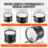 Kids Drum Set, 5-Piece, 406.4 mm Beginner Full Drum Set with Bass Toms Snare Floor Drum Adjustable Throne Cymbal Hi-Hat Pedal and Two Pairs of Drumsticks, Starter Drum Kit for Child Kids, Black