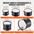 5-Piece Kids Drum Set 16in Bass Drum Adjustable Throne Cymbal Hi-Hat Black