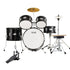 Kids Drum Set, 5-Piece, 406.4 mm Beginner Full Drum Set with Bass Toms Snare Floor Drum Adjustable Throne Cymbal Hi-Hat Pedal and Two Pairs of Drumsticks, Starter Drum Kit for Child Kids, Black