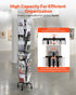 Greeting Cards Display Rack, 32 Pockets Rotating Postcard Brochure Display Stand, 360° Spinning Card Display Rack with Sign Holder & 4 Wheels (2 Lockable) for Exhibitions Office Trade Show