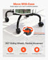 Greeting Cards Display Rack, 32 Pockets Rotating Postcard Brochure Display Stand, 360° Spinning Card Display Rack with Sign Holder & 4 Wheels (2 Lockable) for Exhibitions Office Trade Show