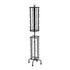 Greeting Cards Display Rack, 32 Pockets Rotating Postcard Brochure Display Stand, 360° Spinning Card Display Rack with Sign Holder & 4 Wheels (2 Lockable) for Exhibitions Office Trade Show