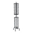 32-Pocket Rotating Greeting Card Display Rack 360° Brochure Stand with Wheels