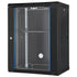 15U Wall Mount Network Cabinet, 226.8 kg Max. Ground Load Capacity, Server Rack Cabinet Enclosure with Locking Tempered Glass Door, Side Panels, Q235 Carbon Steel, for IT Equipment, A/V Devices