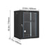 15U Wall Mount Network Cabinet, 226.8 kg Max. Ground Load Capacity, Server Rack Cabinet Enclosure with Locking Tempered Glass Door, Side Panels, Q235 Carbon Steel, for IT Equipment, A/V Devices