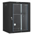 15U Wall Mount Network Cabinet, 226.8 kg Max. Ground Load Capacity, Server Rack Cabinet Enclosure with Locking Tempered Glass Door, Side Panels, Q235 Carbon Steel, for IT Equipment, A/V Devices