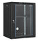 15U Wall Mount Network Cabinet, 226.8 kg Max. Ground Load Capacity, Server Rack Cabinet Enclosure with Locking Tempered Glass Door, Side Panels, Q235 Carbon Steel, for IT Equipment, A/V Devices