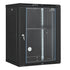 15U Wall Mount Network Cabinet, 226.8 kg Max. Ground Load Capacity, Server Rack Cabinet Enclosure with Locking Tempered Glass Door, Side Panels, Q235 Carbon Steel, for IT Equipment, A/V Devices
