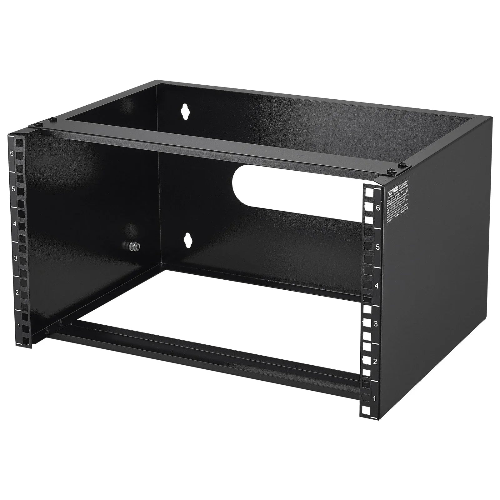 6U Wall Mount Network Rack, 14 in/355.6 mm Depth, 50 lbs/22.68 kg Max Weight Capacity Wall Mount Server Rack with Cage Nuts, 19