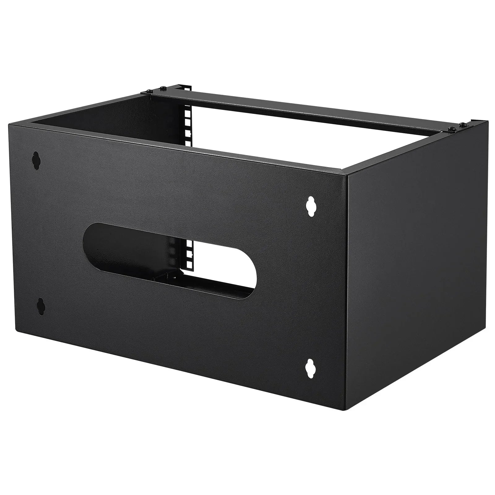 6U Wall Mount Network Rack, 14 in/355.6 mm Depth, 50 lbs/22.68 kg Max Weight Capacity Wall Mount Server Rack with Cage Nuts, 19