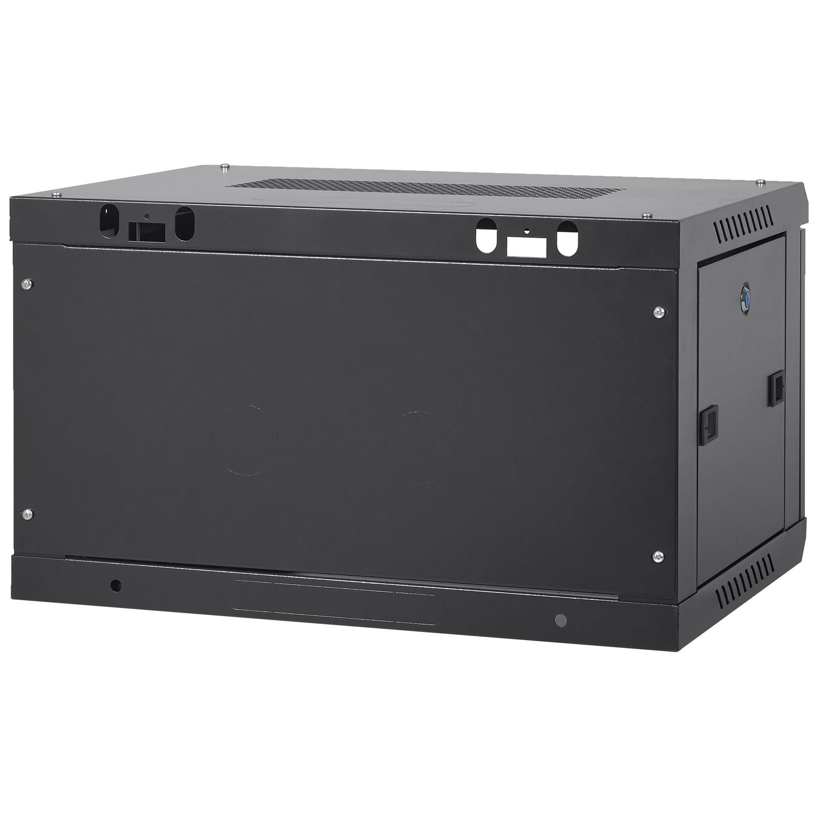 6U Wall Mount Network Server Cabinet, 15.5'' Deep, Server Rack Cabinet Enclosure, 200 lbs Max. Ground-mounted Load Capacity, with Locking Glass Door Side Panels, for IT Equipment, A/V Devices